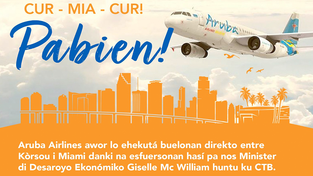 Aruba Airlines now offers direct flights between Curaçao and Miami